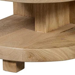 Wohnen Naturholzmöbel|Tische*Halbrunder Beistelltisch im Skandi Design - Fuxiata