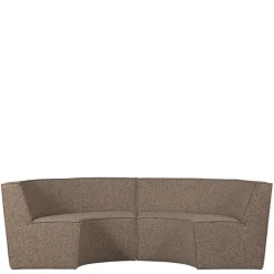 Wohnen Küchenbänke|Esszimmerbänke*Halbrundes Esstisch-Sofa in Dunkelbraun - Sentiagamo