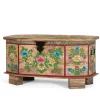 Wohnen Boho Style Möbel|Holztruhen*Handbemalte Holztruhe mit Blumen Motiven - Hectos