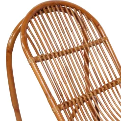 Wohnen Handgearbeiteter Schaukelstuhl aus Rattan Geflecht - Ledro