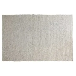 Wohnen Handgefertigter Wollteppich in Beigegrau - Flexin