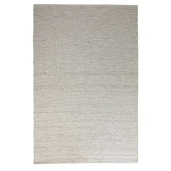 Wohnen Handgefertigter Wollteppich in Beigegrau - Flexin