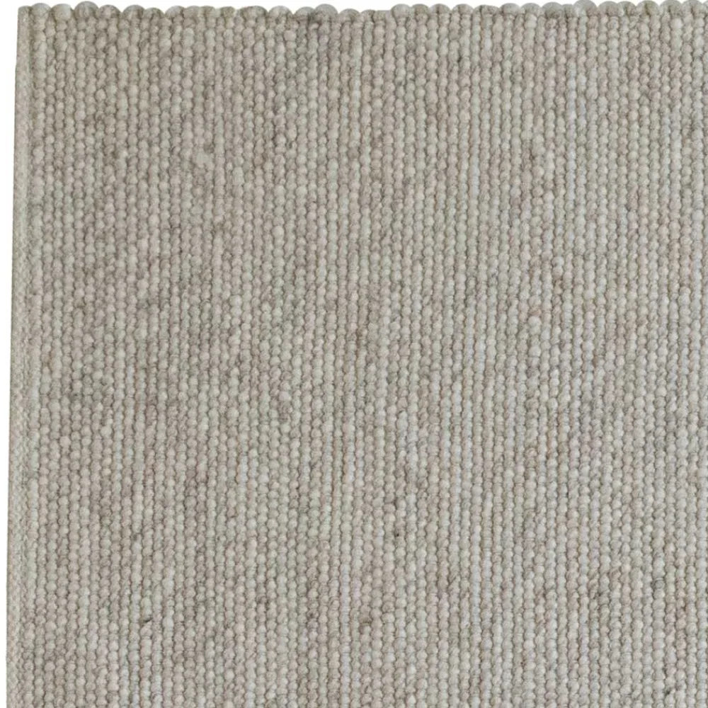 Wohnen Handgefertigter Wollteppich in Beigegrau - Flexin