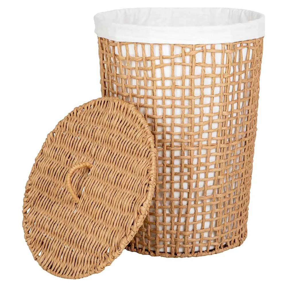 Wohnen Handgeflochtener Wäschekorb aus Papier Geflecht - Rain