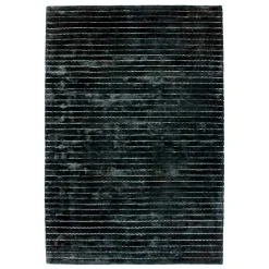Wohnen Handgewebter Teppich aus Wolle & Viskose gestreift - Setca