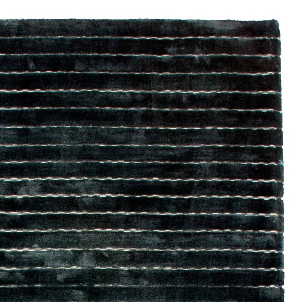 Wohnen Handgewebter Teppich aus Wolle & Viskose gestreift - Setca