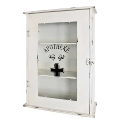 Wohnen Weiße Möbel|Shabby Chic Möbel*Hausapotheken Schrank Dorna in Weiß