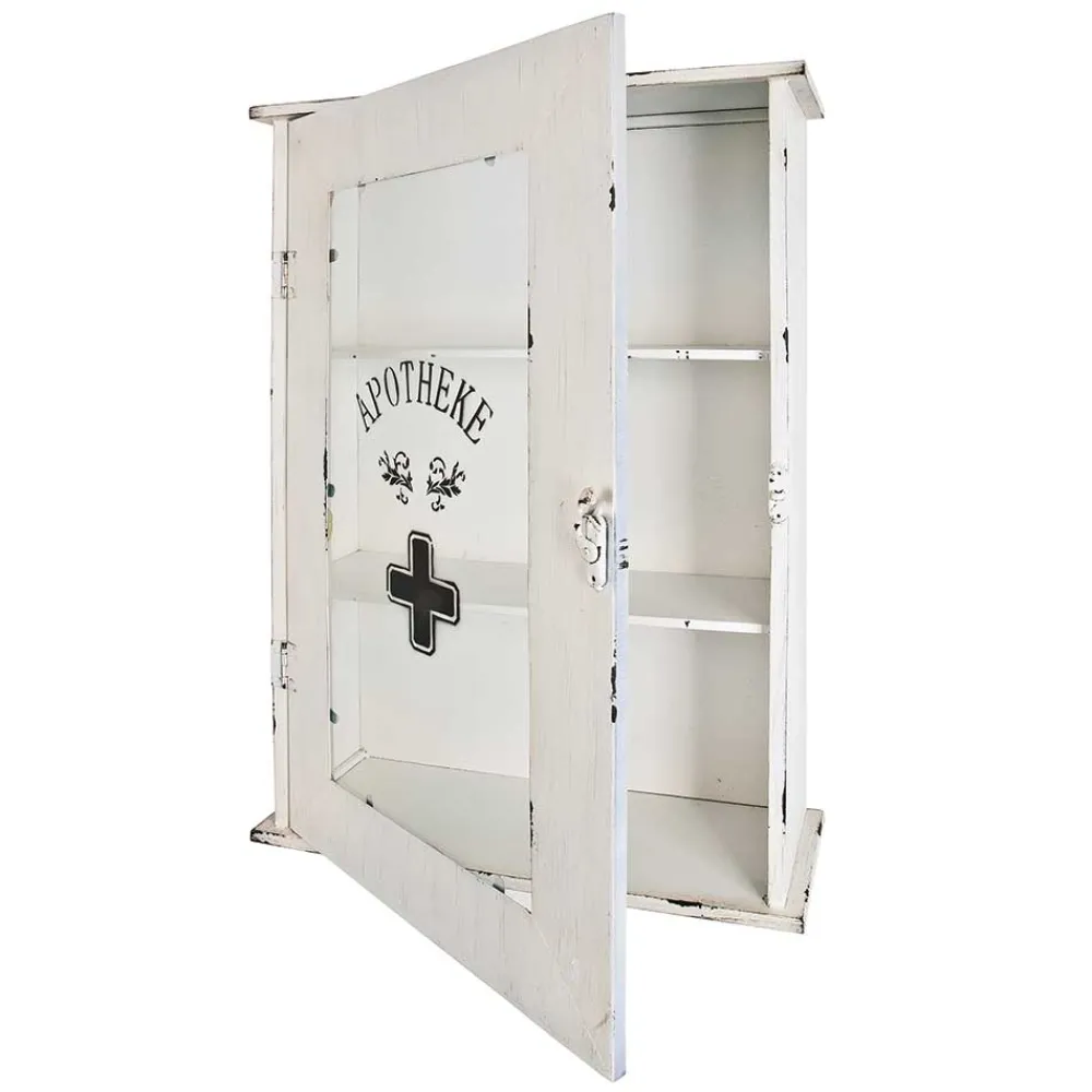 Wohnen Weiße Möbel|Shabby Chic Möbel*Hausapotheken Schrank Dorna in Weiß