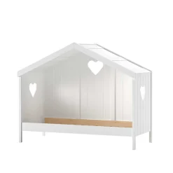Wohnen Kindermöbel*Hausbett mit Herz in Weiß - Grandory