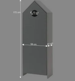 Kinder Wohnen Hausform Kinderschrank in Grau - Indefiva