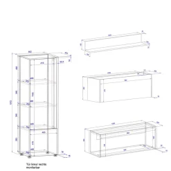 Wohnen Heimbüro Einrichtung Set - Ahilav (fünfteilig)