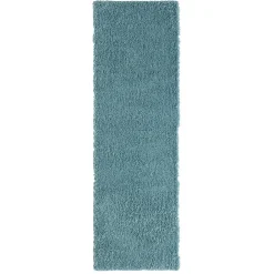 Wohnen Teppiche*Hellblauer Teppich mit hohem Flor - Saracan