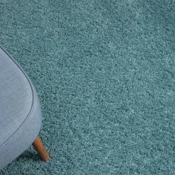 Wohnen Teppiche*Hellblauer Teppich mit hohem Flor - Saracan