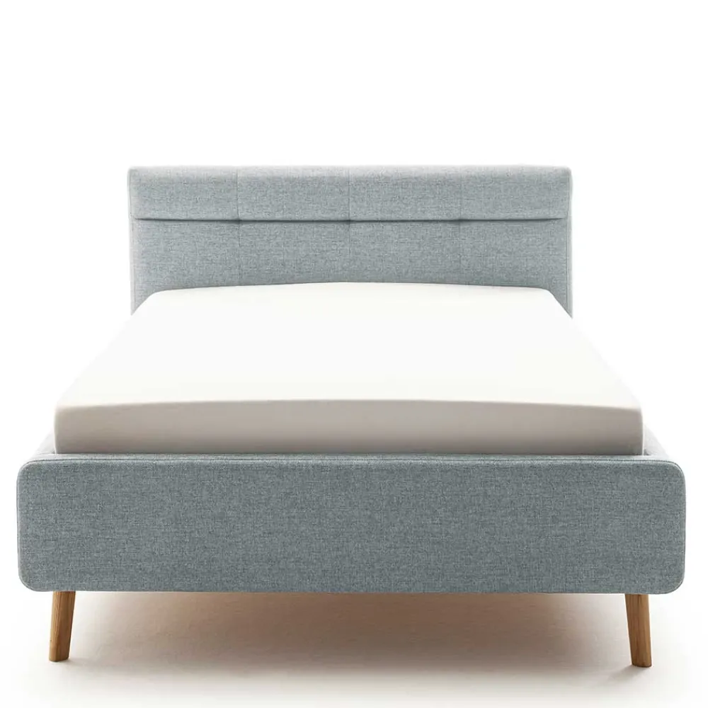 Wohnen Skandinavische Möbel|Jugendbetten*Hellblaues Polsterbett mit Bettkasten - Annelie