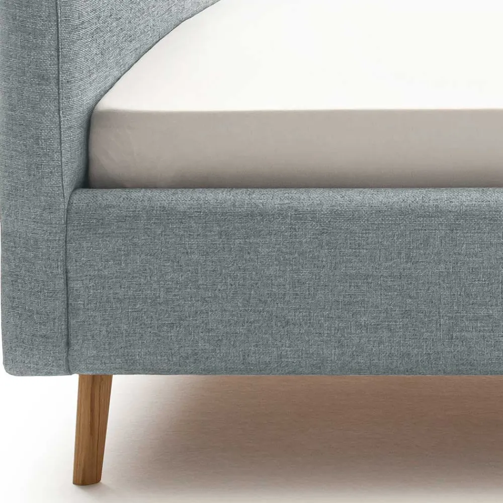 Wohnen Skandinavische Möbel|Jugendbetten*Hellblaues Polsterbett mit Bettkasten - Annelie