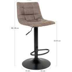 Wohnen Barhocker*Hellbraune Barstühle höhenverstellbar - Ofmany (2er Set)