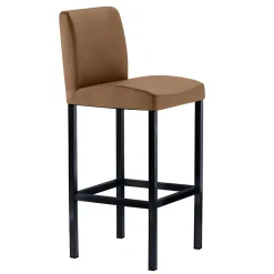 Wohnen Hellbrauner Küchenstuhl hoch - 65cm Sitzhöhe - Anzaroty