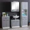 Wohnen Helle Badmöbel als Set in Grau Front - Girios (vierteilig)