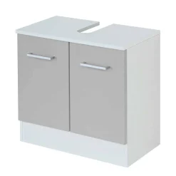 Wohnen Helle Badmöbel als Set in Grau Front - Girios (vierteilig)