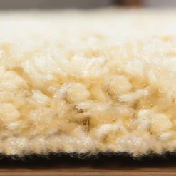 Wohnen Teppiche*Heller Hochflor Teppich in Gelb und Creme - Vinitaro