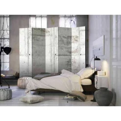 Wohnen Paravents*Heller Paravent im Beton Wand Design - Eddya
