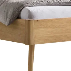 Wohnen Helles Eichebett mit Kunstleder Kopfteilpolstern - Vrona