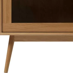 Wohnen Helles Highboard mit Glas in Natur - Saltenas