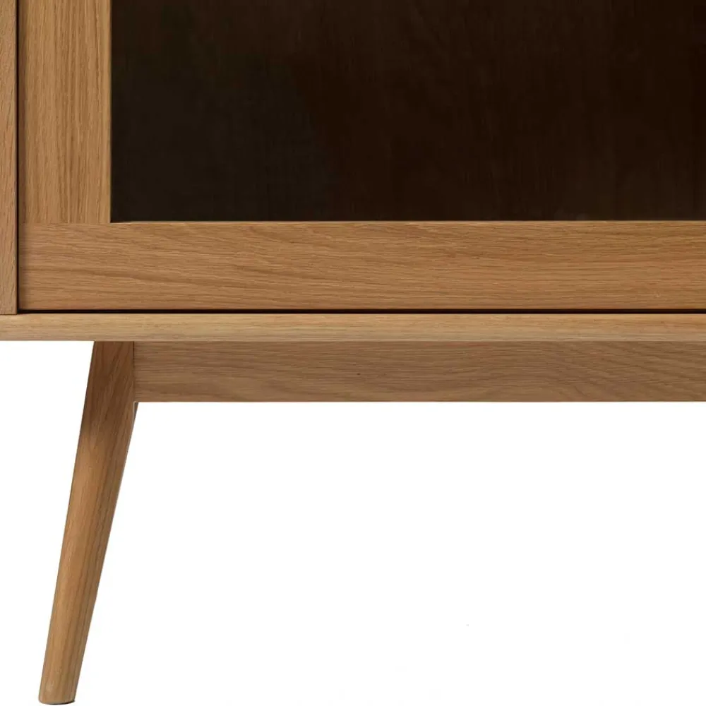 Wohnen Helles Highboard mit Glas in Natur - Saltenas