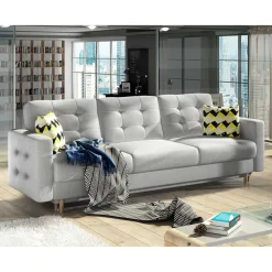 Wohnen Sofas|Sofa*Helles Wohnzimmersofa mit Schlaffunktion - Yamura