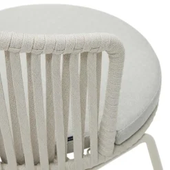 Wohnen Hellgraue Gartenstühle aus Kordel - Larosca (4er Set)