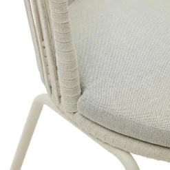 Wohnen Hellgraue Gartenstühle aus Kordel - Larosca (4er Set)