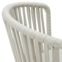 Wohnen Hellgraue Gartenstühle aus Kordel - Larosca (4er Set)