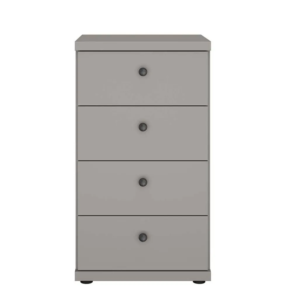 Wohnen Graue Möbel|Landhausmöbel*Hellgraue Hochkommode 47x86x42 cm - Ridonna