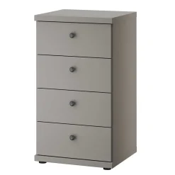 Wohnen Graue Möbel|Landhausmöbel*Hellgraue Hochkommode 47x86x42 cm - Ridonna