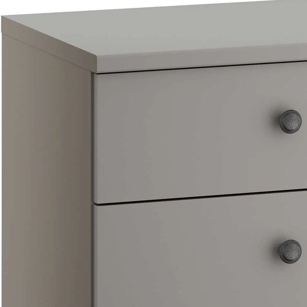 Wohnen Graue Möbel|Landhausmöbel*Hellgraue Hochkommode 47x86x42 cm - Ridonna