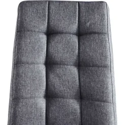 Wohnen Hellgraue Polsterstühle aus Webstoff - Janny (2er Set)