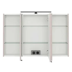 Wohnen Bad-Spiegelschränke*Hellgrauer Bad-Spiegelschrank 3-türig - Adendras