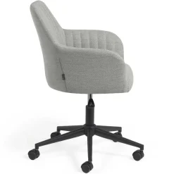 Wohnen Bürostühle*Hellgrauer Bürostuhl mit Armlehnen - Ubinro