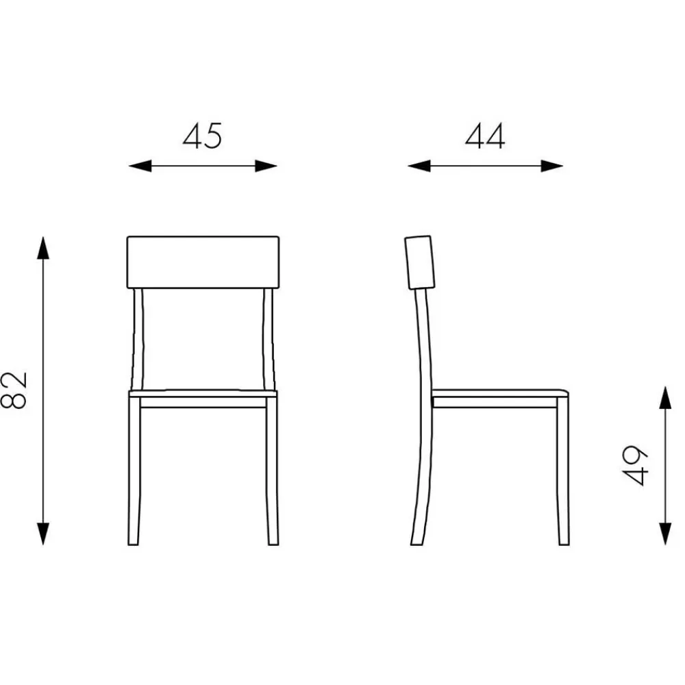 Wohnen Hellgrauer Holzstuhl Buche massiv Kingston mit Sitz Kunstleder (2er Set)