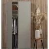 Wohnen Naturholzmöbel|Massivholzmöbel*Hellgrauer Kleiderschrank in modernem Design - Bai