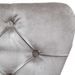 Wohnen Küchenstühle|Esszimmerstühle*Hellgrauer Polsterstuhl mit Knöpfen & Nieten - Hokulani