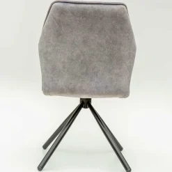 Wohnen Schwarze Möbel|Graue Möbel*Hellgrauer Polsterstuhl mit Metallgestell - Nynos (2er Set)