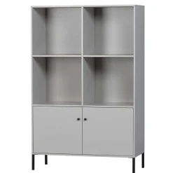 Wohnen Hellgrauer Schrank mit vier Fächern - Rocca