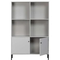 Wohnen Hellgrauer Schrank mit vier Fächern - Rocca