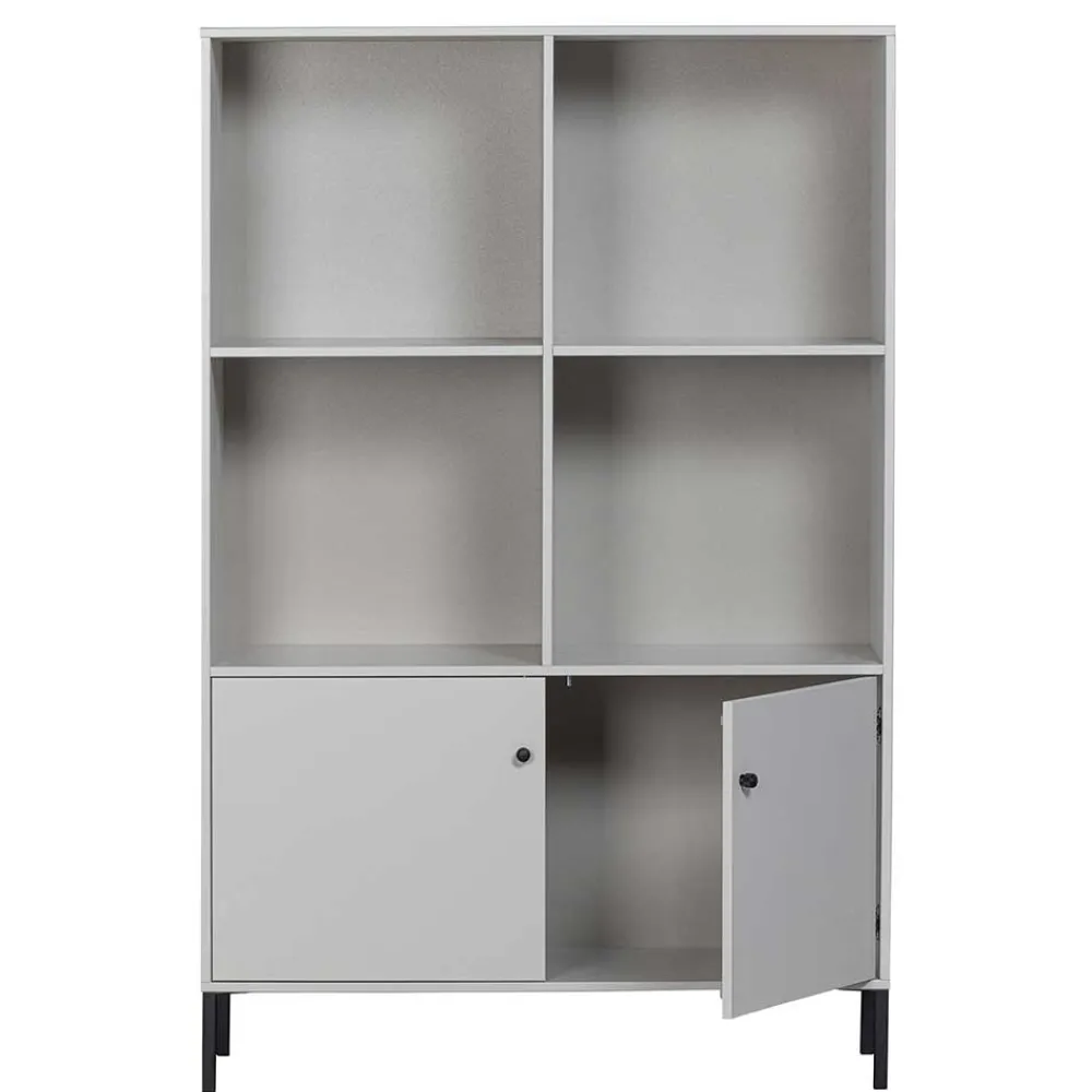 Wohnen Hellgrauer Schrank mit vier Fächern - Rocca