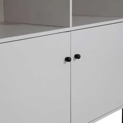 Wohnen Hellgrauer Schrank mit vier Fächern - Rocca