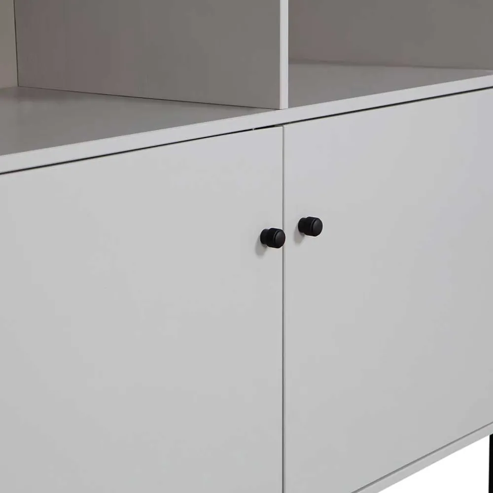 Wohnen Hellgrauer Schrank mit vier Fächern - Rocca