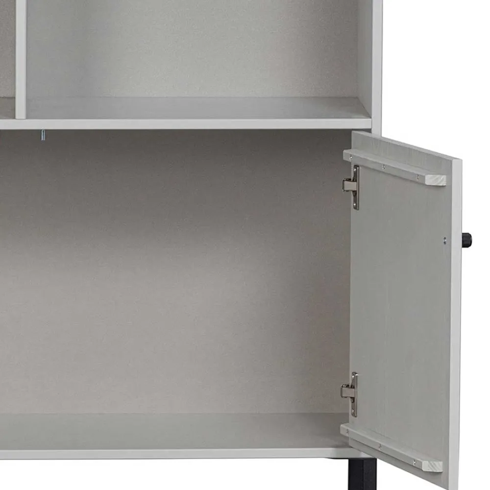 Wohnen Hellgrauer Schrank mit vier Fächern - Rocca