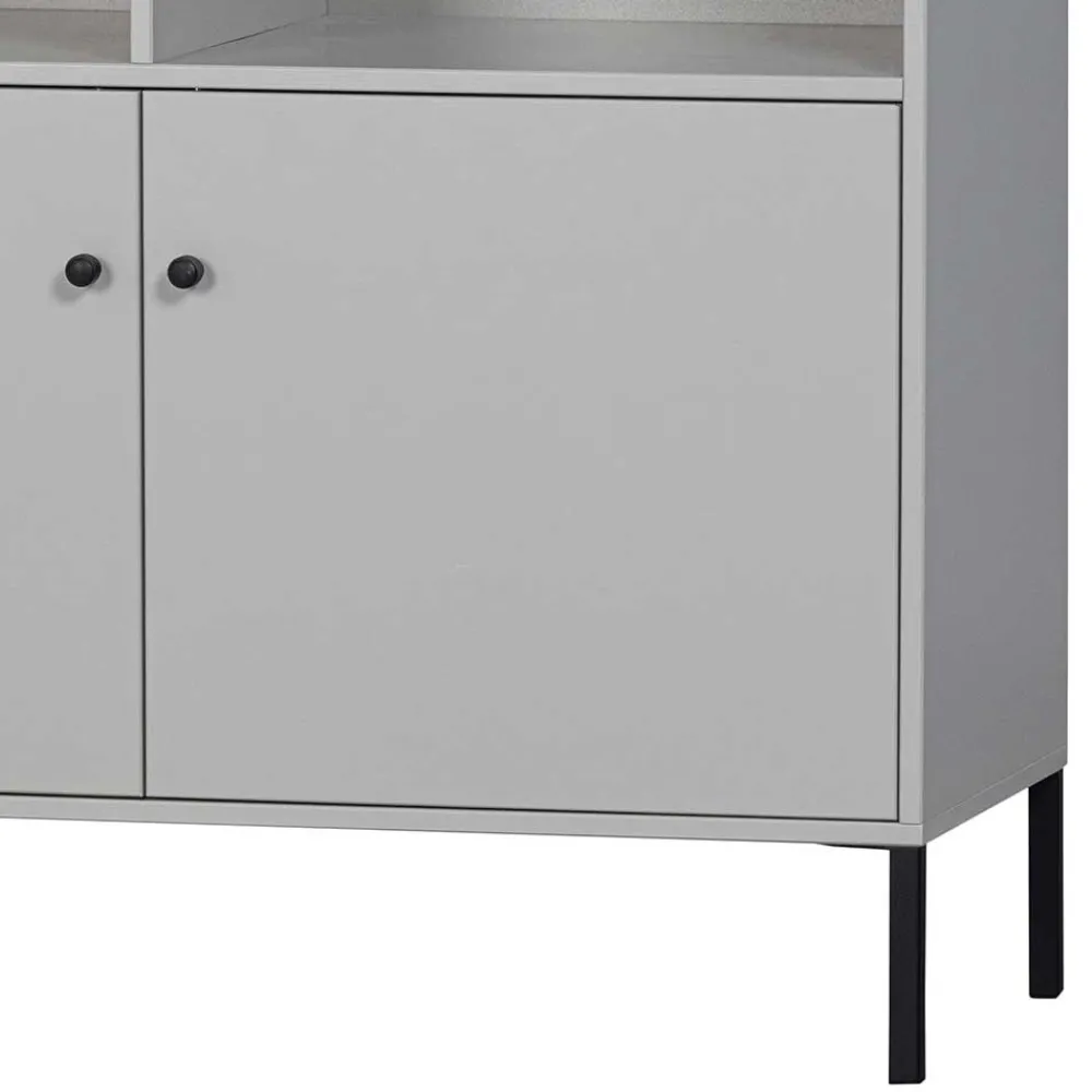 Wohnen Hellgrauer Schrank mit vier Fächern - Rocca