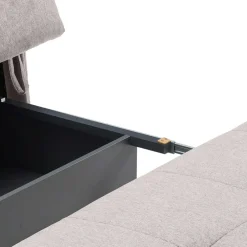 Wohnen Schlafsofas*Hellgraues Schlafsofa mit Bettkasten - Bino